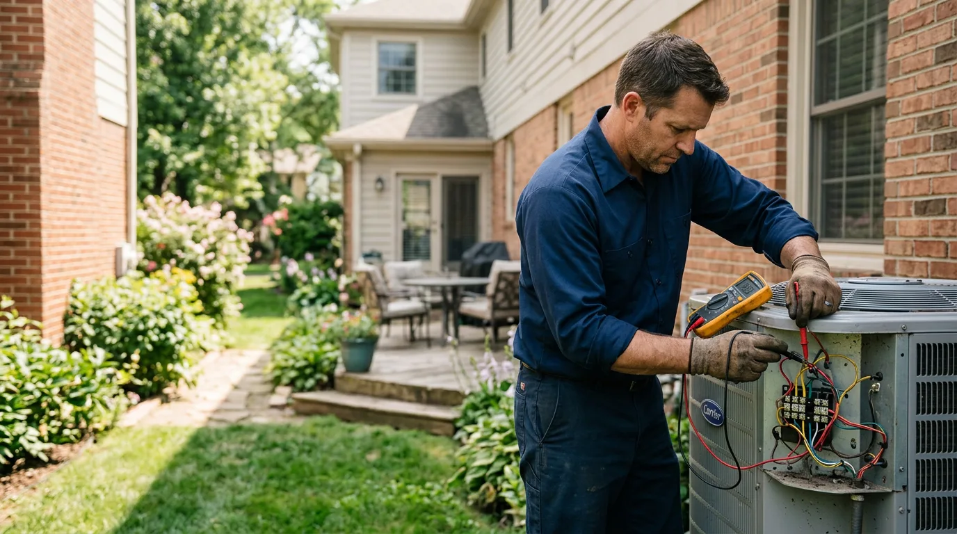 HVAC technician working near Cleveland, TX